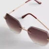 Randlose quadratische „Diamanta“-Sonnenbrille Randlose quadratische „Diamanta“-Sonnenbrille