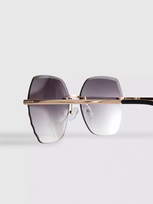 Randlose quadratische „Diamanta“-Sonnenbrille Randlose quadratische „Diamanta“-Sonnenbrille