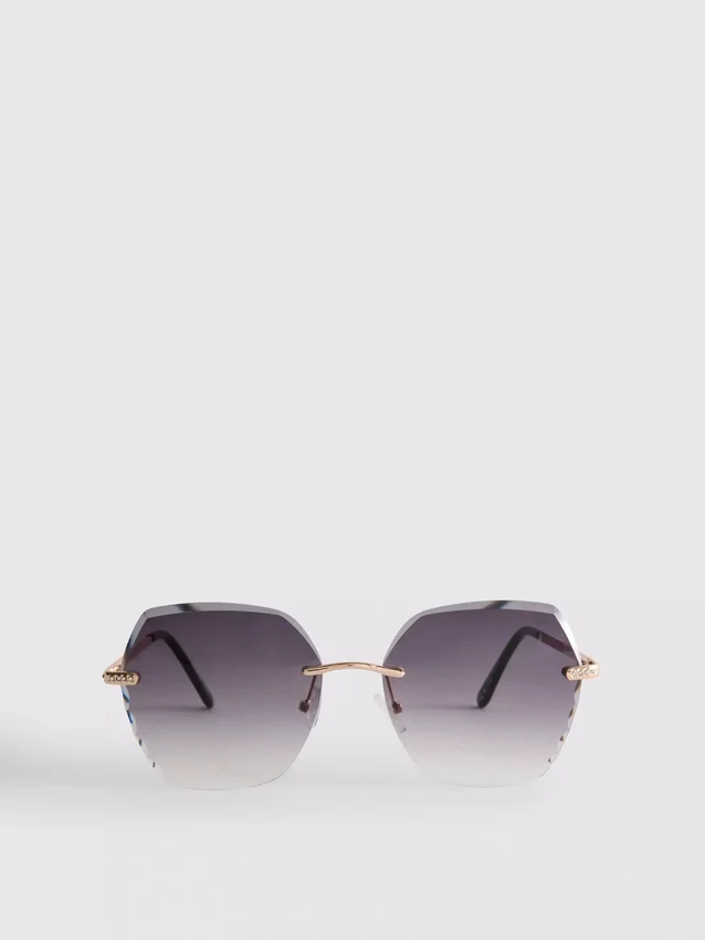 Randlose quadratische „Diamanta“-Sonnenbrille Randlose quadratische „Diamanta“-Sonnenbrille