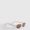 Randlose Sonnenbrille mit ovalen Gläsern Randlose Sonnenbrille mit ovalen Gläsern
