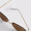 Randlose Sonnenbrille mit ovalen Gläsern Randlose Sonnenbrille mit ovalen Gläsern