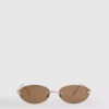 Randlose Sonnenbrille mit ovalen Gläsern Randlose Sonnenbrille mit ovalen Gläsern