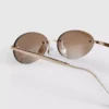 Randlose Sonnenbrille mit ovalen Gläsern Randlose Sonnenbrille mit ovalen Gläsern