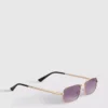 Rechteckige Sonnenbrille aus Metall Rechteckige Sonnenbrille aus Metall