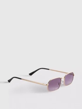Rechteckige Sonnenbrille aus Metall