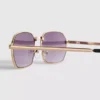 Rechteckige Sonnenbrille aus Metall Rechteckige Sonnenbrille aus Metall