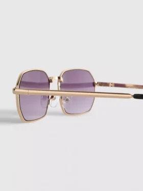 Rechteckige Sonnenbrille aus Metall