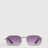 Rechteckige Sonnenbrille aus Metall Rechteckige Sonnenbrille aus Metall