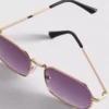Rechteckige Sonnenbrille aus Metall Rechteckige Sonnenbrille aus Metall
