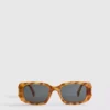 Rechteckige Sonnenbrille in Schildpatt-Optik Rechteckige Sonnenbrille in Schildpatt-Optik