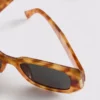 Rechteckige Sonnenbrille in Schildpatt-Optik Rechteckige Sonnenbrille in Schildpatt-Optik