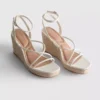 Riemchen-Espadrilles mit Keilabsatz