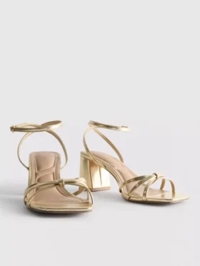 Riemchensandalen mit Blockabsatz