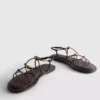 Riemchensandalen mit Perlenverzierung