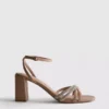 Riemchensandalen mit Strass und High Heels