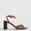 Riemchensandalen mit Strass und High Heels