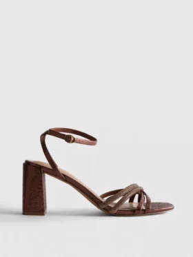 Riemchensandalen mit Strass und High Heels