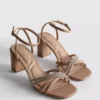 Riemchensandalen mit Strass und High Heels