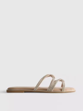 Riemchensandalen mit Strasssteinen