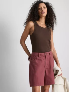 Ripp-Tanktop mit Racerback aus baumwollreichem Material