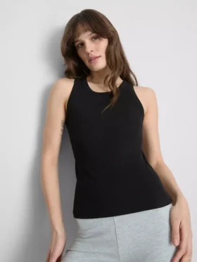 Ripp-Tanktop mit Racerback aus baumwollreichem Material