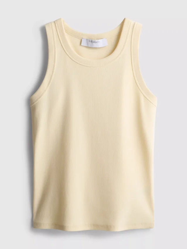 Ripp-Tanktop mit Racerback aus baumwollreichem Material Ripp-Tanktop mit Racerback aus baumwollreichem Material