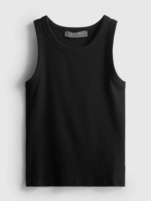 Ripp-Tanktop mit Racerback aus baumwollreichem Material Ripp-Tanktop mit Racerback aus baumwollreichem Material