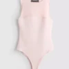 Ärmelloser Body mit Mesh-Einsatz Ärmelloser Body mit Mesh-Einsatz