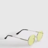 Runde, getönte Metall-Sonnenbrille