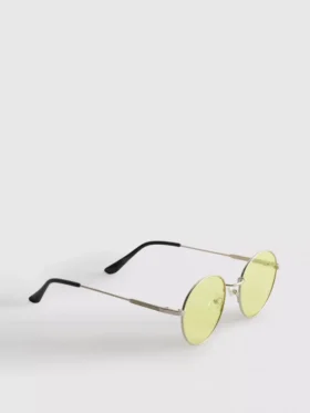 Runde, getönte Metall-Sonnenbrille