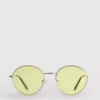Runde, getönte Metall-Sonnenbrille