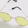 Runde, getönte Metall-Sonnenbrille