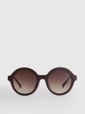 Runde getönte Sonnenbrille
