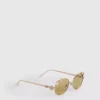 Runde Sonnenbrille mit Blumenmotiv Runde Sonnenbrille mit Blumenmotiv