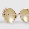Runde Sonnenbrille mit Blumenmotiv Runde Sonnenbrille mit Blumenmotiv