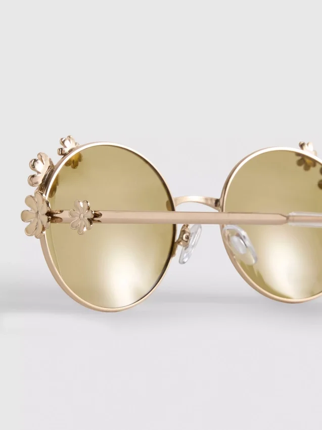 Runde Sonnenbrille mit Blumenmotiv Runde Sonnenbrille mit Blumenmotiv