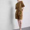 Safari-Blazer aus Baumwollmischung mit Gürtel Safari-Blazer aus Baumwollmischung mit Gürtel