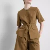 Safari-Blazer aus Baumwollmischung mit Gürtel Safari-Blazer aus Baumwollmischung mit Gürtel