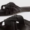 Sandalen aus Kunstleder mit gewebtem Muster