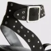 Sandalen mit Blockabsatz und Nieten
