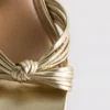 Sandalen mit gedrehtem Detail am Absatz mit High Heels