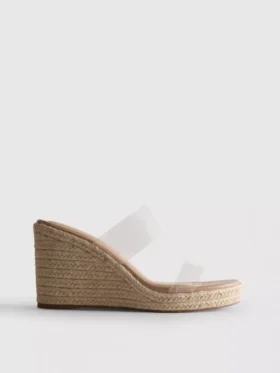 Sandalen mit Keilabsatz aus Plexiglas