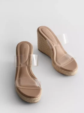 Sandalen mit Keilabsatz aus Plexiglas