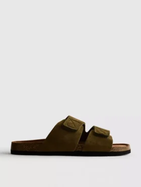 Sandalen mit zwei Riemen und klobiger Sohle
