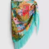 Sarong mit Fransen und tropischem Print Sarong mit Fransen und tropischem Print
