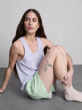 Schlafanzug aus Baumwolle mit Tanktop und Shorts