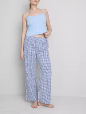 Schlafanzug-Hose aus Baumwoll-Gingham Schlafanzug-Hose aus Baumwoll-Gingham