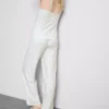 Schlafanzug mit bedrucktem Satin-Schleifen-Top Schlafanzug mit bedrucktem Satin-Schleifen-Top
