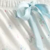 Schlafanzug mit bedrucktem Satin-Schleifen-Top Schlafanzug mit bedrucktem Satin-Schleifen-Top