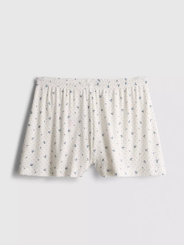 Schlafanzug-Shorts aus geripptem Jersey Schlafanzug-Shorts aus geripptem Jersey